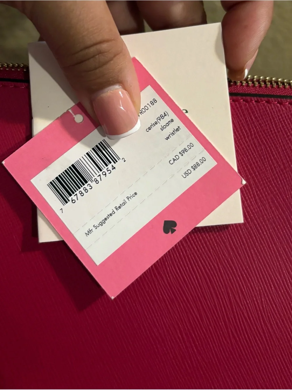 kate spade Hot Pink Zip Wristlet